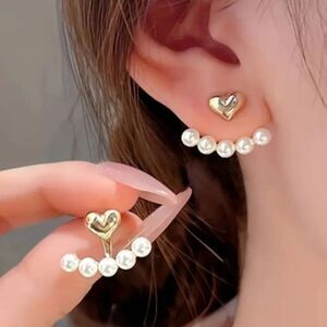 Delicate pearl stud earrings